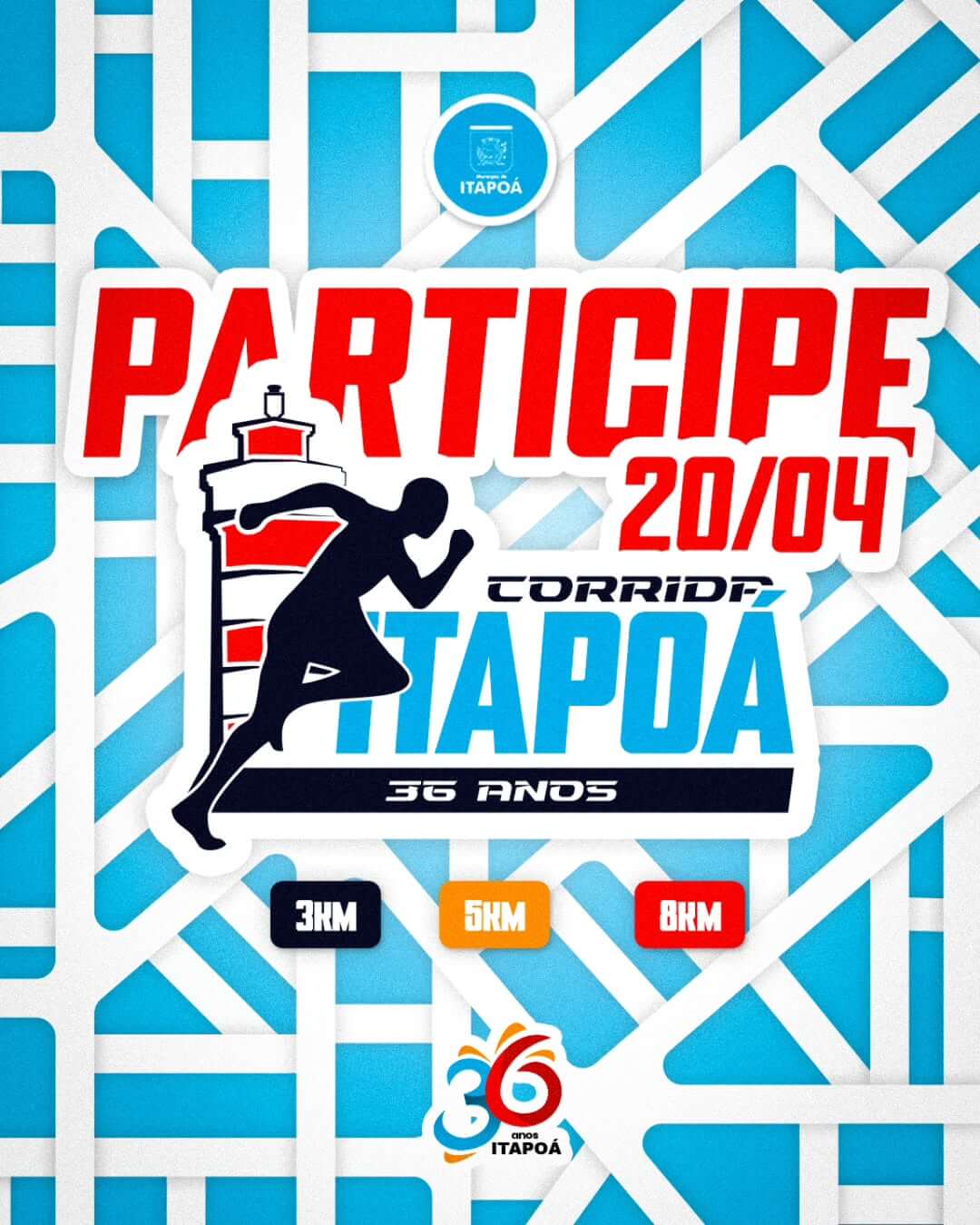 Estão abertas as inscrições para a 36ª Corrida de Aniversário da cidade. (1)
