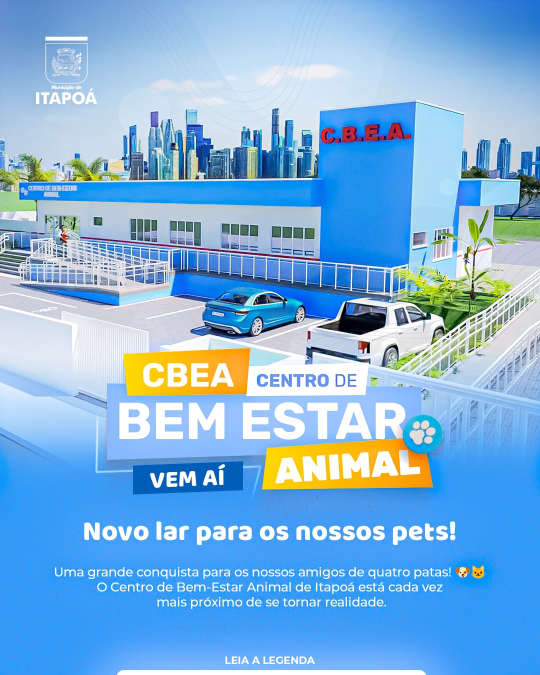 Nova sede do Centro de Bem-Estar animal será referência em Santa Catarina