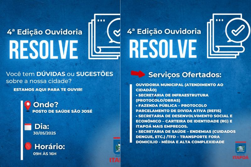 AÇÃO INTEGRADA LEVA ATENDIMENTO PÚBLICO AO BAIRRO SÃO JOSÉ4ª edição – OUVIDORIA RESOLVE NOS BAIRROS.
