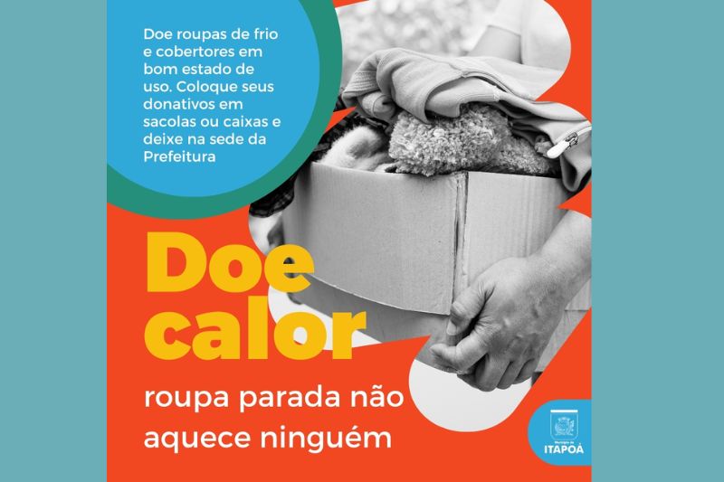 Campanha do Agasalho: Prefeitura de Itapoá recebe doações de inverno