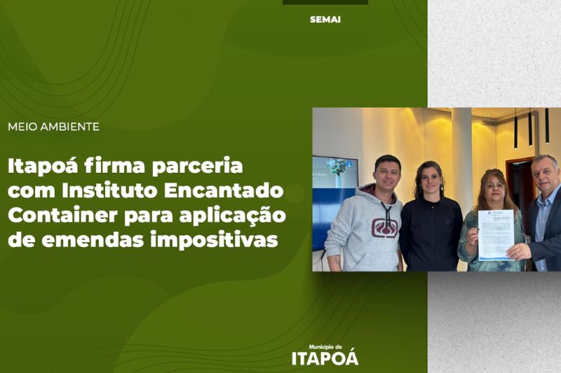 Itapoá firma parceria de R$ 160 mil com instituto socioambiental