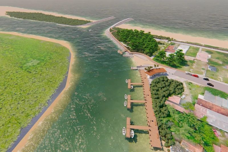 Obra no canal da Barra do Saí terá interdição temporária do acesso ao rio a partir de agosto