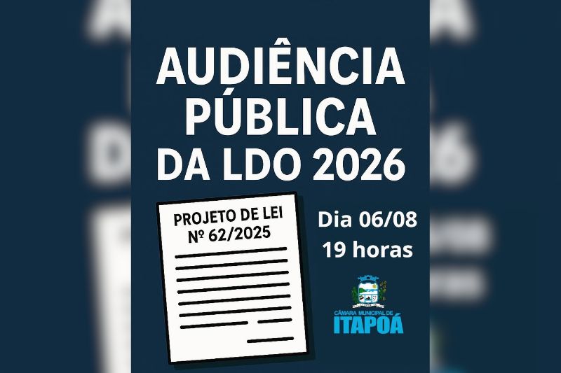 Audiência pública da LDO 2026 convida população a participar da construção do futuro de Itapoá