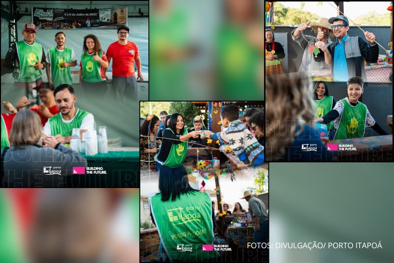 Colaboradores do Porto Itapoá se voluntariam em festas tradicionais do município