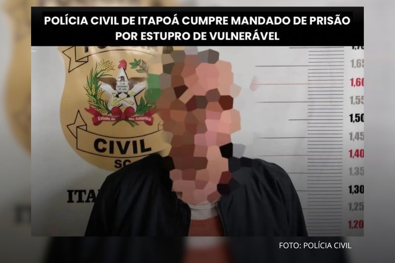 Polícia Civil de Itapoá prende condenado por estupro de vulnerável