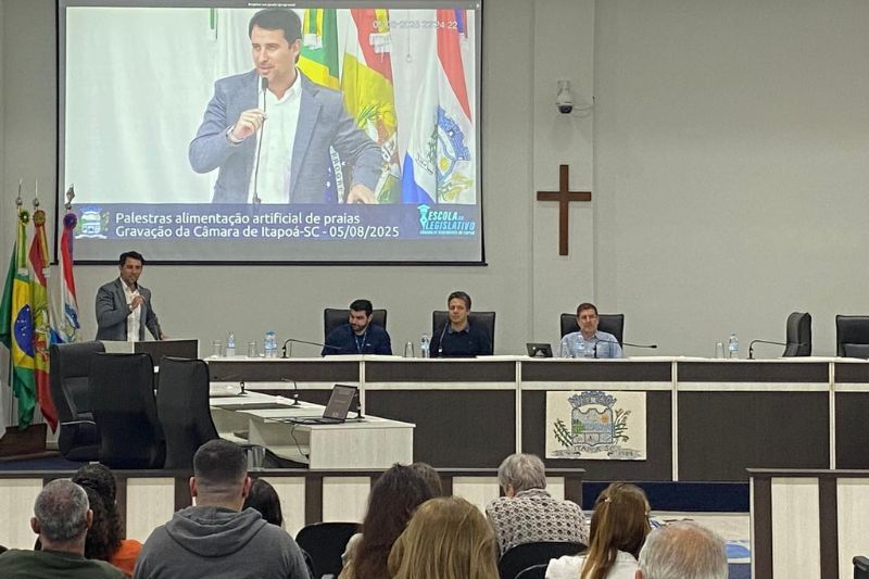 Câmara de Itapoá realiza ciclo de palestras para discutir soluções contra a erosão costeira