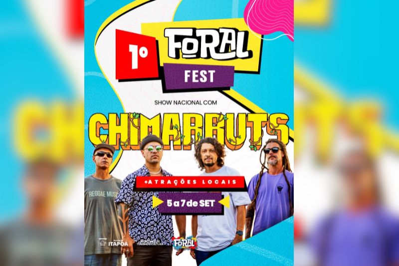 Itapoá se prepara para o 1º Foral Fest com show nacional do Chimarruts