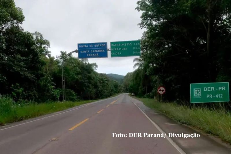 PR-412 terá duplicação entre Guaratuba e Garuva: obra de R$ 254,5 milhões deve durar 30 meses