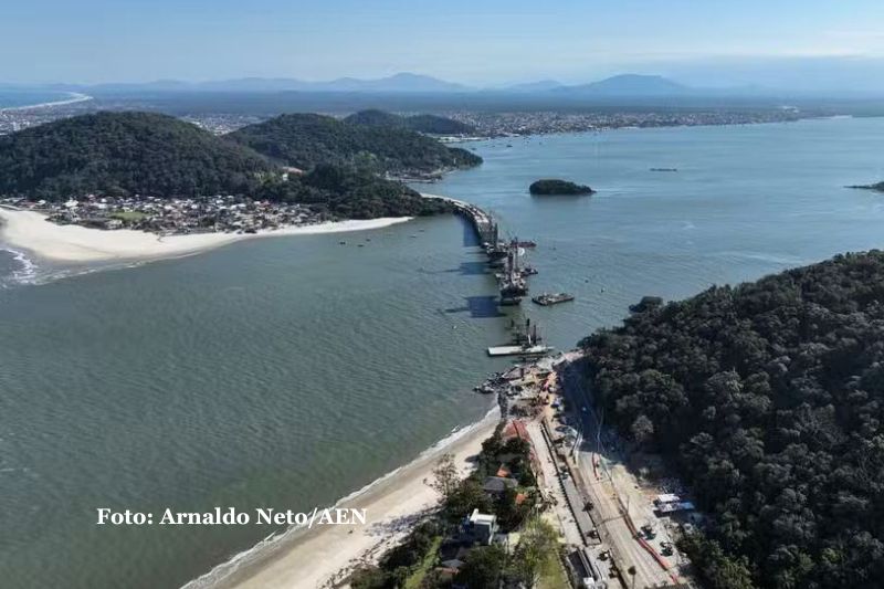 Ponte de Guaratuba alcança 75% de execução e entra na reta final das obras