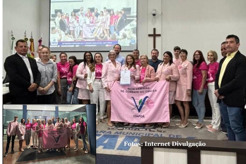 Rede Feminina de Combate ao Câncer de Itapoá é homenageada na Câmara de Vereadores