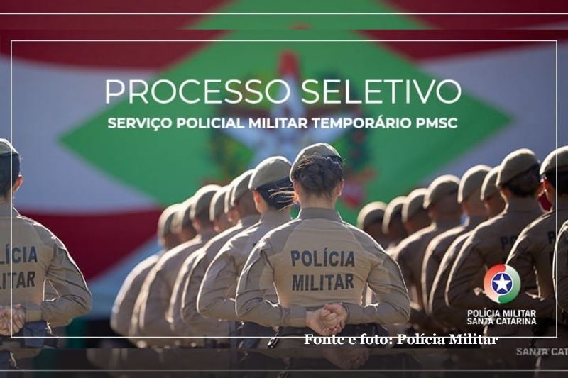 PMSC mantém abertas inscrições para seleção de policiais militares temporários