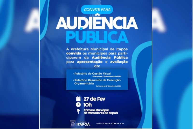 Prefeitura de Itapoá realiza audiência pública para apresentação de contas do fim de 2025