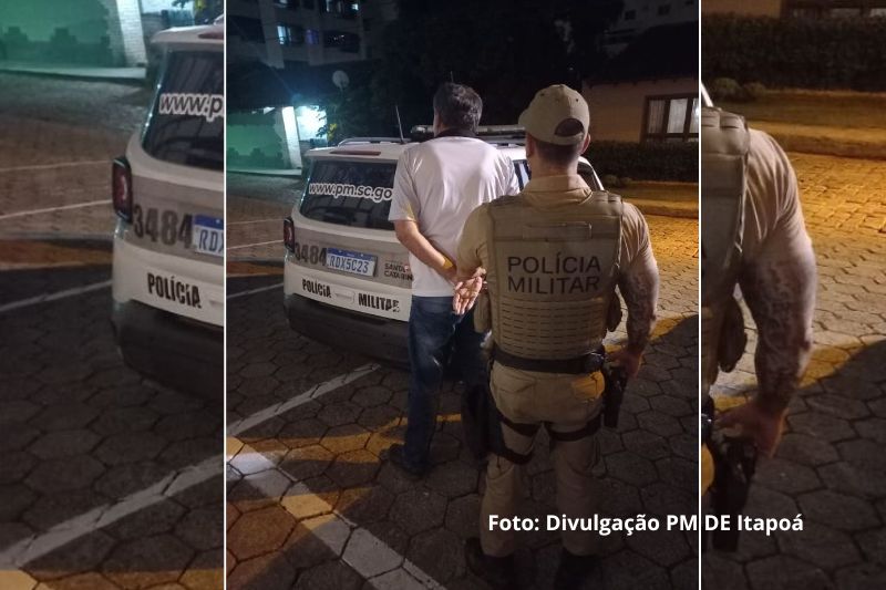 Homem é preso em Itapoá por descumprir medida protetiva determinada pela Justiça