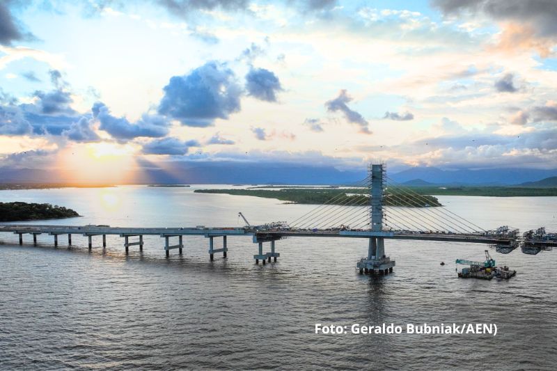 Ponte de Guaratuba entra na fase final e deve substituir travessia por ferryboat