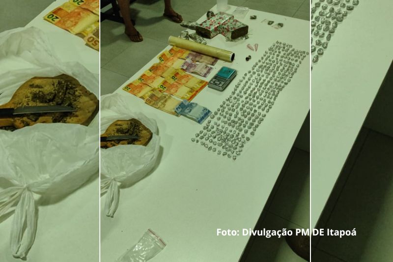 Polícia Militar prende homem por tráfico e apreende drogas em residência de Itapoá