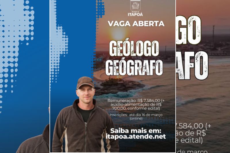 Prefeitura de Itapoá abre processo seletivo para geólogo e geógrafo