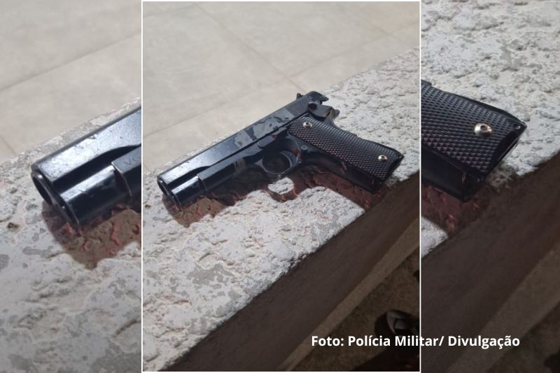Homem é flagrado com simulacro de arma durante ronda da PM em Itapoá