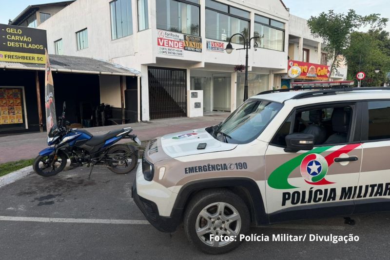 PM recupera motocicleta furtada em Itapoá