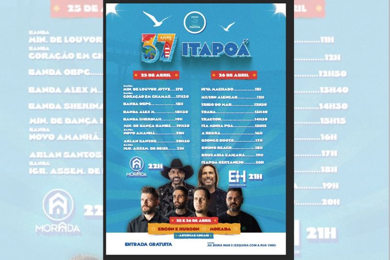 Itapoá completa 37 anos e promove programação especial
