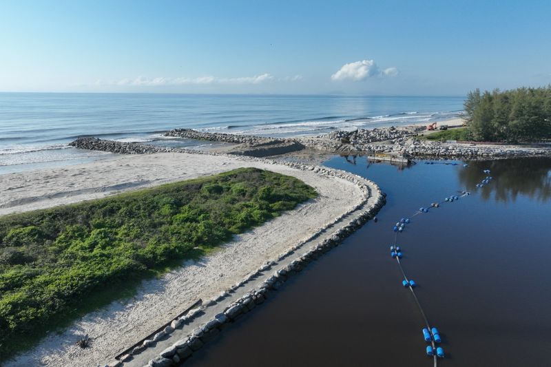 O novo canal da Barra do Saí-Mirim já é realidade