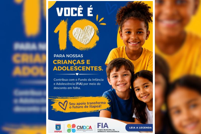 Campanha “Você é 10” mobiliza servidores por crianças e adolescentes de Itapoá