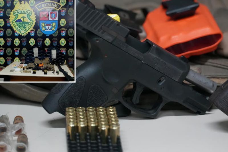 Ação integrada de PMs de SC e PR apreende armas e veículos roubados em Itapoá