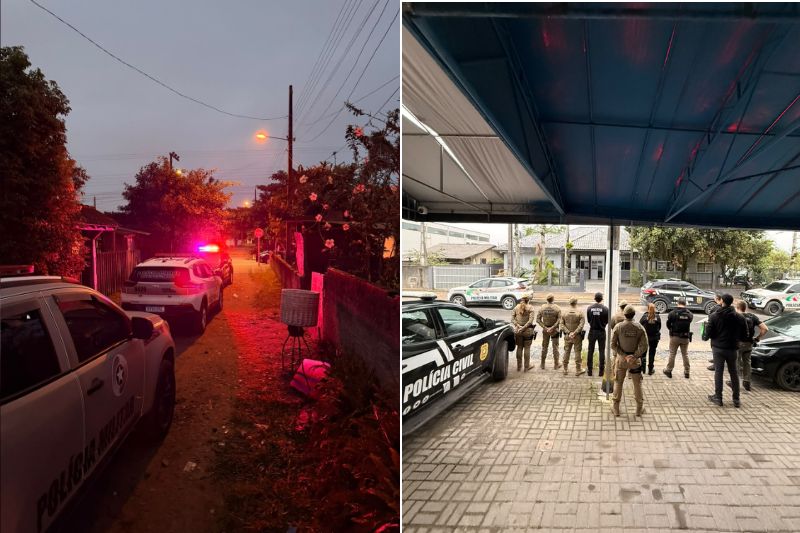 Operação conjunta prende 3 e apreende arma, drogas e R$ 1,3 mil em Itapoá