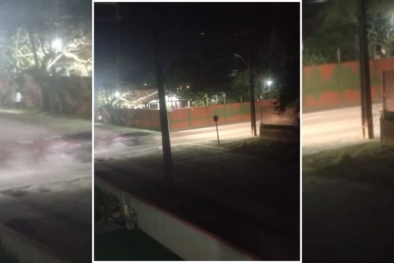Moradores denunciam falta de iluminação pública há cerca de dois meses no Balneário Princesa do Mar em Itapoá