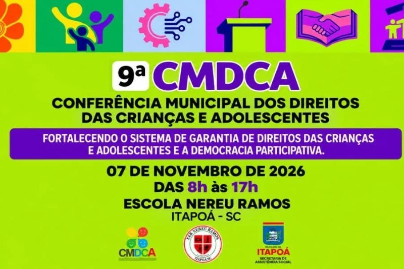 Itapoá realiza 9ª Conferência dos Direitos da Criança e do Adolescente em novembro
