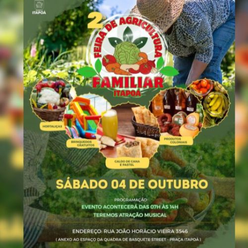 2ª Feira da Agricultura Familiar movimenta Itapoá neste próximo sábado
