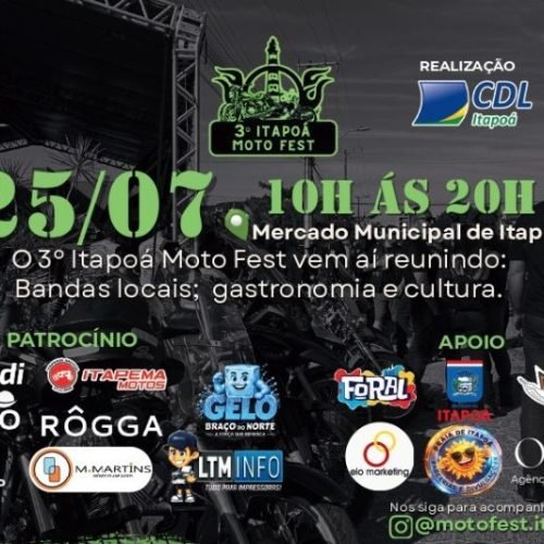 🏍️ 3º Itapoá Moto Fest reúne apaixonados por duas rodas neste sábado