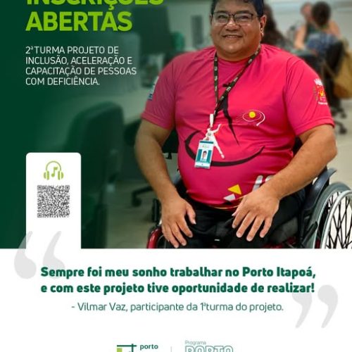Porto Itapoá abre inscrições para Profissionais Pessoa com Deficiência