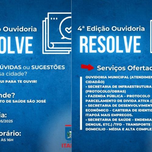 AÇÃO INTEGRADA LEVA ATENDIMENTO PÚBLICO AO BAIRRO SÃO JOSÉ4ª edição – OUVIDORIA RESOLVE NOS BAIRROS.