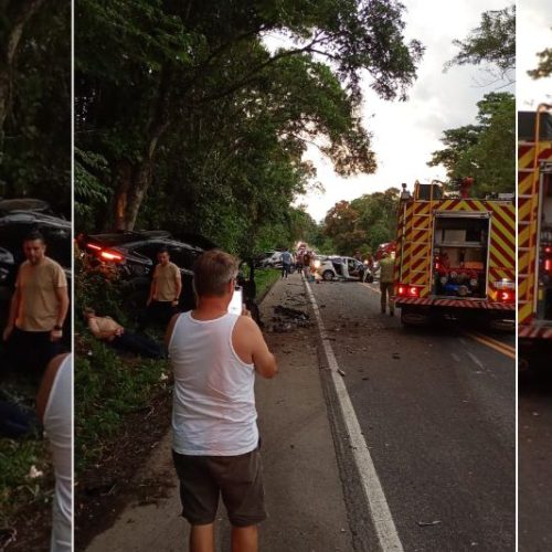 Acidente envolvendo três veículos deixa duas mortes na rodovia entre Garuva e Guaratuba