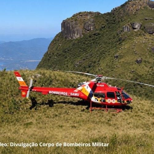 Adolescente de 17 anos é resgatado de helicóptero após se ferir em trilha no Monte Garuva