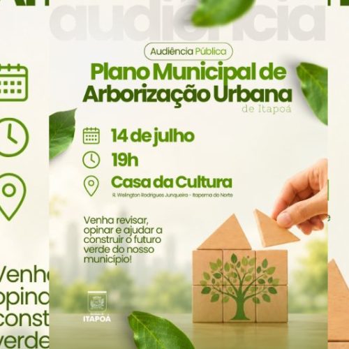 Audiência pública debate futuro da arborização urbana em Itapoá dia 14/07