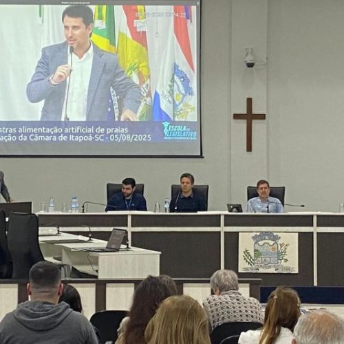 Câmara de Itapoá realiza ciclo de palestras para discutir soluções contra a erosão costeira