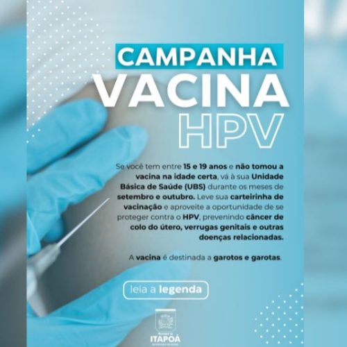 Campanha de Vacinação contra o HPV em Itapoá