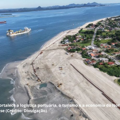 Engorda da praia de Itapoá atinge 88% de execução e deve ser concluída em outubro