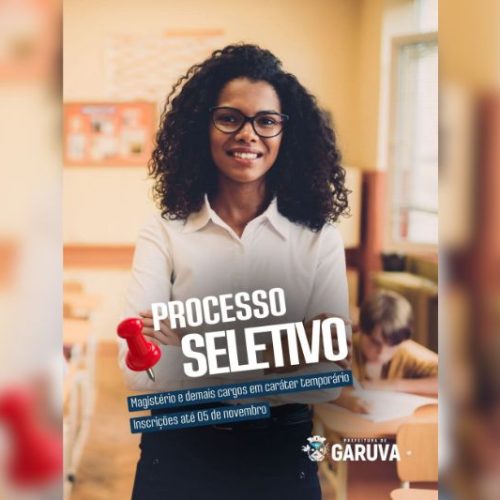 Garuva abre inscrições para processo seletivo na Educação