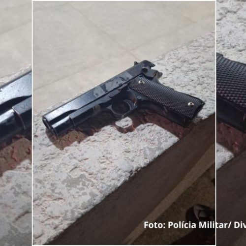 Homem é flagrado com simulacro de arma durante ronda da PM em Itapoá