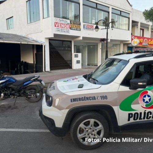 PM recupera motocicleta furtada em Itapoá