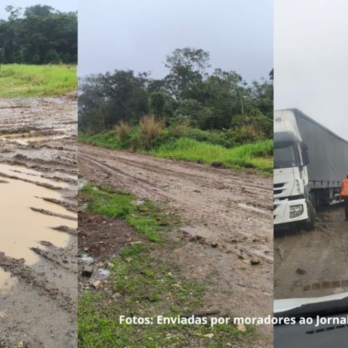 Lama, caminhões atolados e dificuldade de acesso: moradores pedem atenção para a Rua 2847 Anguirú e Rua 2840 Caroá