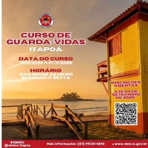 Itapoá abre inscrições para Curso de Guarda-Vidas Civil Voluntário 2026