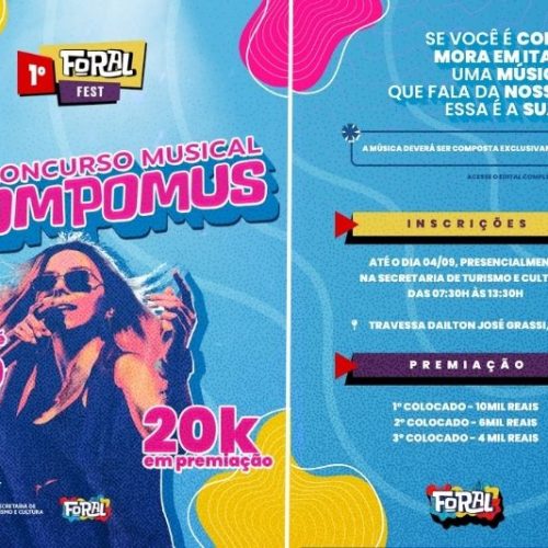 Itapoá abre inscrições para o Concurso de Músicas Autorais – COMPOMUS