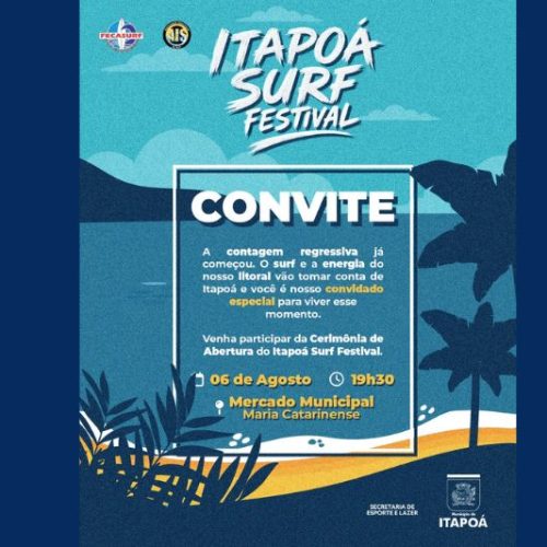 Itapoá abre oficialmente o Surf Festival nesta quinta-feira (6) no Mercado Municipal