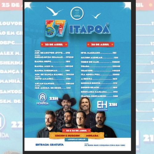 Itapoá completa 37 anos e promove programação especial