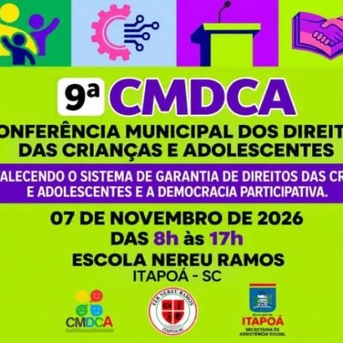 Itapoá realiza 9ª Conferência dos Direitos da Criança e do Adolescente em novembro