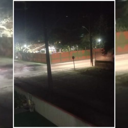 Moradores denunciam falta de iluminação pública há cerca de dois meses no Balneário Princesa do Mar em Itapoá