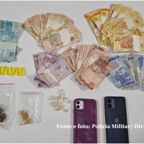 Polícia Militar apreende drogas, dinheiro e celulares em ação contra o tráfico em Itapoá